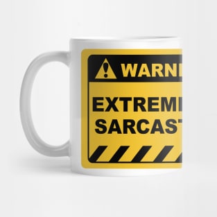 Human Warning Sign EXTREMELY SARCASTIC Sayings Sarcasm Humor Quotes Mug